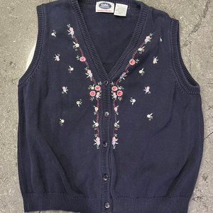 Tabi International Holiday Collection Embroidered Sweater Vest